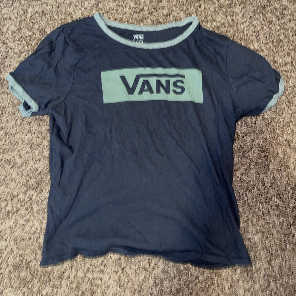 Grey and Green Vans shirt
